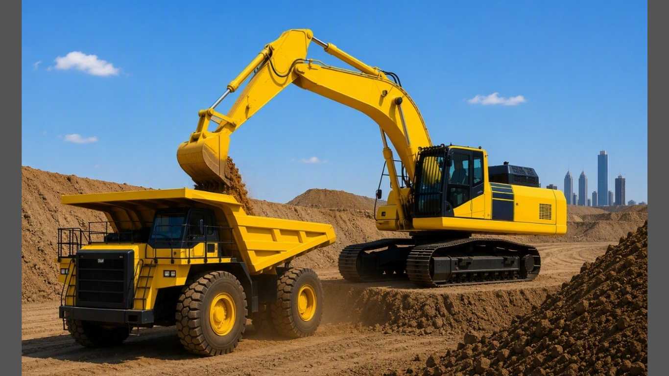 AI-generated Image of construction equipment. (Image Credit: Business Wire)