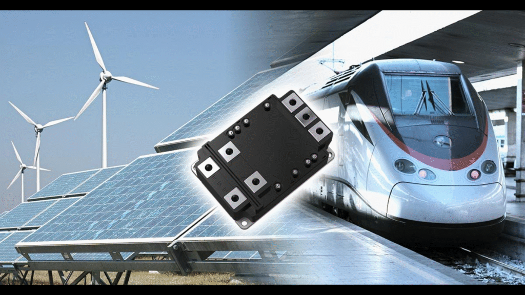 Toshiba: IX800FXF2YMS4, a 3300V, 800A dual SiC MOSFET module with 300kAs It capability for industrial equipment. (Image Credit: Business Wire)
