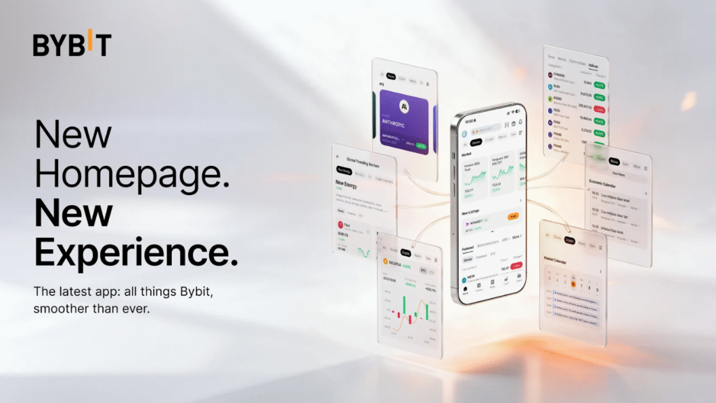 Bybit upgrades its app to unify crypto, stocks, macro assets, Earn, and Alpha under one platform. (Image Courtesy: PRNewswire)