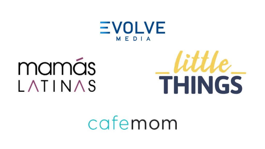 (Logo Courtesy: Evolve Media, Mama's Latinas, little things, Cafe Mom)
