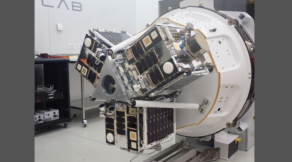 HawkEye 360 Cluster 16 was developed under the SFL Flex Production Program and launched on Oct. 23, 2026. (Image Credit: Business Wire)